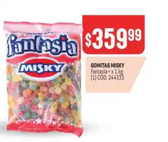 Makro Gomitas Misky x 1kg oferta
