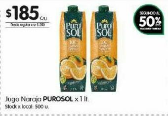 Jugo de naranja purosol 1lt