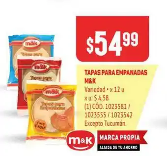Makro Tapas Para Empanadas M&k oferta