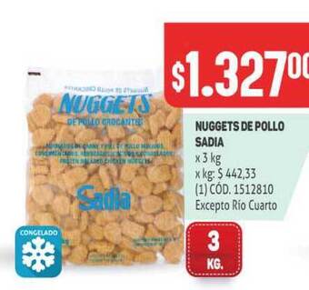 Makro Nuggets De Pollo Sadia x 3kg oferta