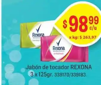 Makro Rexona Jabón De Tocador 3 X 125gr. oferta