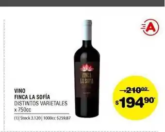 Atomo Conviene Vino Finca La Sofia Distintos Varietales x 750cc oferta