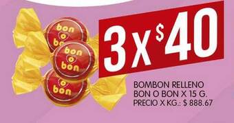 Supermercados DIA Bombon Relleno Bon O Bon x 15g oferta