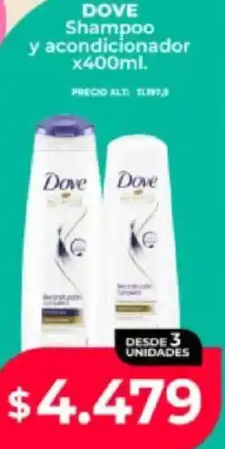 Supermayorista Vital Dove shampoo y acondicionador oferta