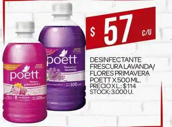 Supermercados DIA Poett Desinfectante Frescura Lavanda Flores Primavera x 500ml oferta