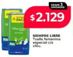 Supermayorista Vital Siempre libre toalla femenina especial c/a oferta