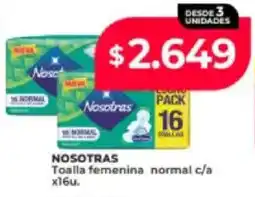 Supermayorista Vital Nosotras toalla femenina normal c/a oferta