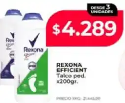 Supermayorista Vital Rexona efficient talco ped. oferta