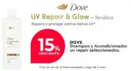 Supermayorista Vital Dove shampoo y acondicionador uv repair seleccionados oferta