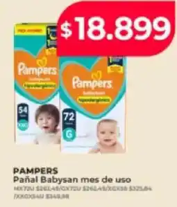 Supermayorista Vital Pampers pañal babysan mes de uso oferta