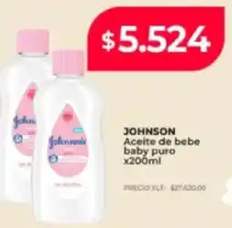 Supermayorista Vital Johnson aceite de bebe baby puro oferta