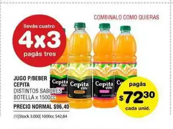Atomo Conviene Jugo P Beber Cepita Distintos Sabores Botella x 1500cc oferta