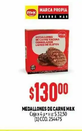 Makro Mdallones de carne m&k oferta