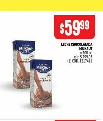 Makro Leche chocolatada milkaut oferta