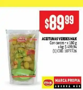 Makro Aceitunas verdes m&k oferta