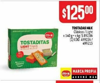 Makro Tostadas m&k oferta