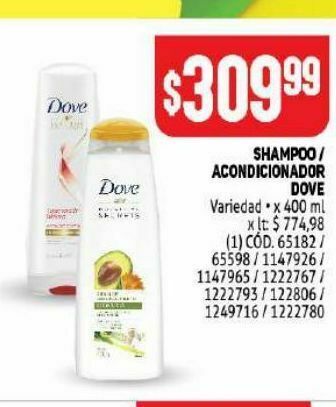 Makro Shampoo acondicionador dove oferta