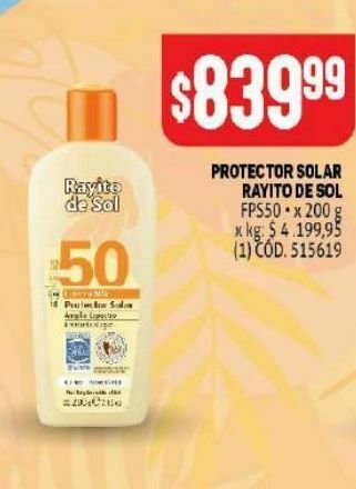 Makro Protector solar rayito de sol oferta