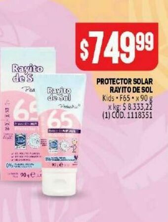 Makro Protector solar rayito de sol oferta