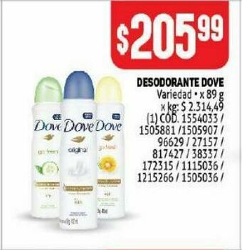 Makro Desodorante dove oferta