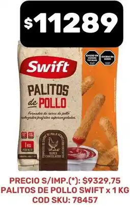 Supermercados Yaguar Swift palitos de pollo oferta