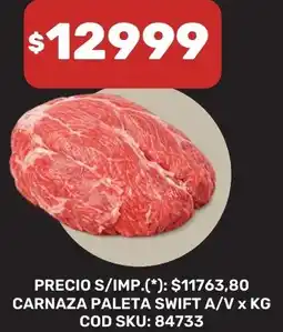 Supermercados Yaguar Swift carnaza paleta a/v oferta