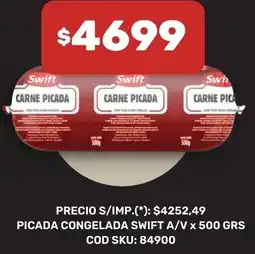 Supermercados Yaguar Swift picada congelada a/v oferta