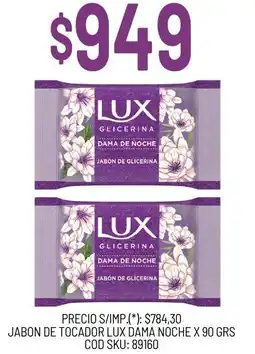 Supermercados Yaguar Lux jabon de tocador dama noche oferta