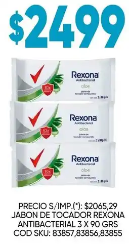 Supermercados Yaguar Rexona jabon de tocador antibacterial oferta