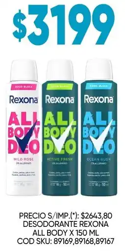 Supermercados Yaguar Rexona desodorante all body oferta