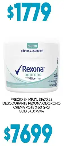Supermercados Yaguar Rexona desodorante odorono crema pote oferta