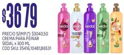 Supermercados Yaguar Sedal crema para peinar oferta