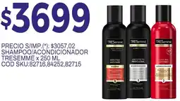 Supermercados Yaguar Tresemmé shampoo/acondicionador oferta