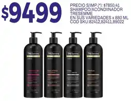 Supermercados Yaguar Tresemmé shampoo/acondiinador oferta