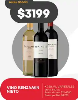 Supermercados Tadicor Benjamin nieto vino oferta