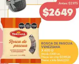 Supermercados Tadicor Veneziana rosca de pascua oferta