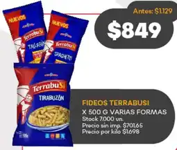Supermercados Tadicor Terrabusi fideos varias formas oferta