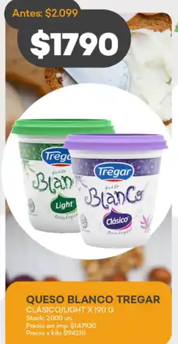 Supermercados Tadicor Tregar queso blanco clásico/light oferta