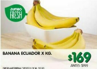 Jumbo Banana ecuador x kg oferta