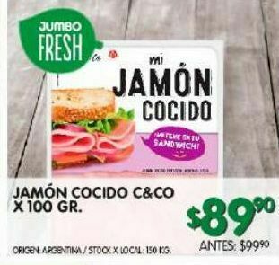 Jumbo Jamón cocido cuisine & co 100g oferta