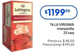 Hergo La virginia té manzanilla oferta