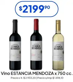 Hergo Estancia mendoza vino oferta