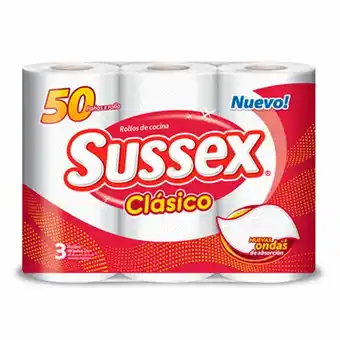 Walmart Rollo Cocina Sussex Clasico 50paños X 3un oferta