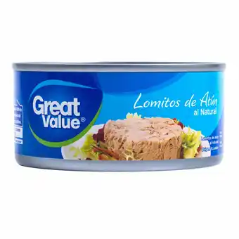 Walmart Conserva De Pescados Lomitos De Atún Al Natural Great Value 170 Gr oferta
