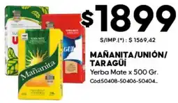 Diarco Mañanita/unión/ taragüí yerba mate oferta