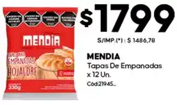 Diarco Mendia tapas de empanadas oferta
