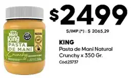 Diarco King pasta de mani natural crunchy oferta