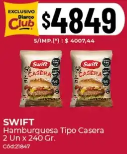 Diarco Swift hamburguesa tipo casera oferta
