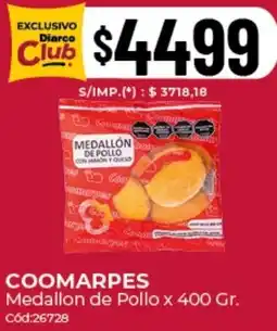 Diarco Coomarpes medallon de pollo oferta
