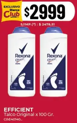 Diarco Efficient talco original oferta